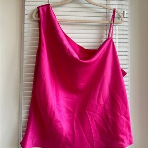 Nastygal Barbie Pink Asymmetrical Top SZ 20